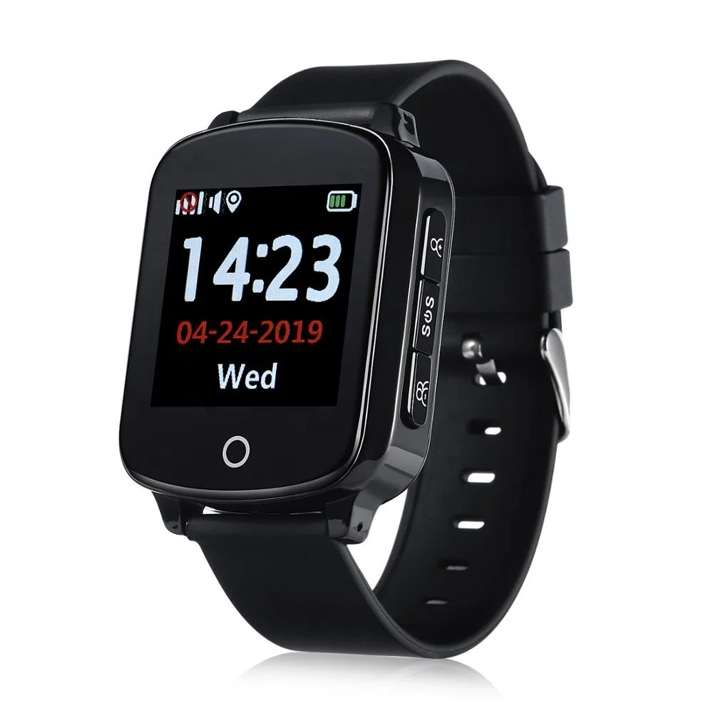 Comprar Reloj inteligente Wonlex EW200S resistente al agua IP67 dispositivos portátiles para la salud de los ancianos alarma de caída de presión arterial Detección de ritmo cardíaco