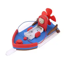 Лодка DIY Mini Power Boat Ассамблеи Модель Дети осуществлять науки веселые развивающие игрушки для детей