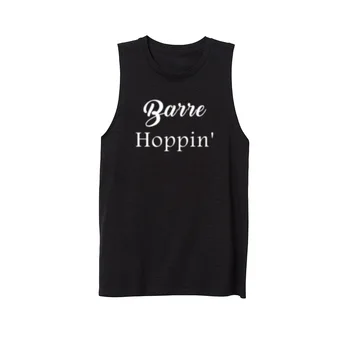 

Womens Barre Hoppin' Workout Fitness Casual Tank Vest Sleveless Tops Shirts
