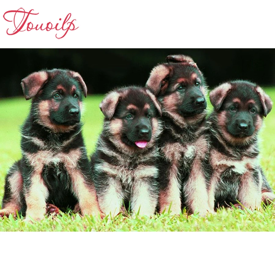 

Touoilp 5D Shepherd puppy diamond embroidery stitch crystal square&round diamond sets decorative diy diamond painting mountain