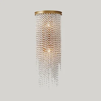 

American Luxury pendant Crystal Lamp Dining Room Creative wall sconce for Bedroom bathroom Led Wall light picture Cafe lighting