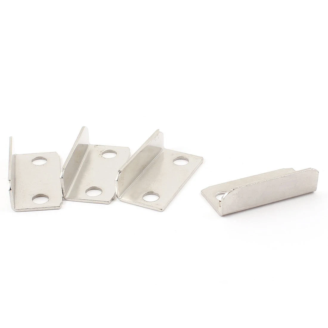

4mm Home Office Silver Tone Metal Right Angle Drawer Lock Strike Plate