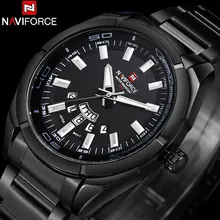 NAVIFORCE марка мужчины спортивные часы 30 М водонепроницаемый кварцевые часы мужские часы из нержавеющей стали ремешок авто дата наручные часы reloj hombre