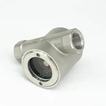 

1/2" BSP Female SS304 Stainless Steel Glass Window Sight Flow Indicator With Impeller 2.5 Mpa