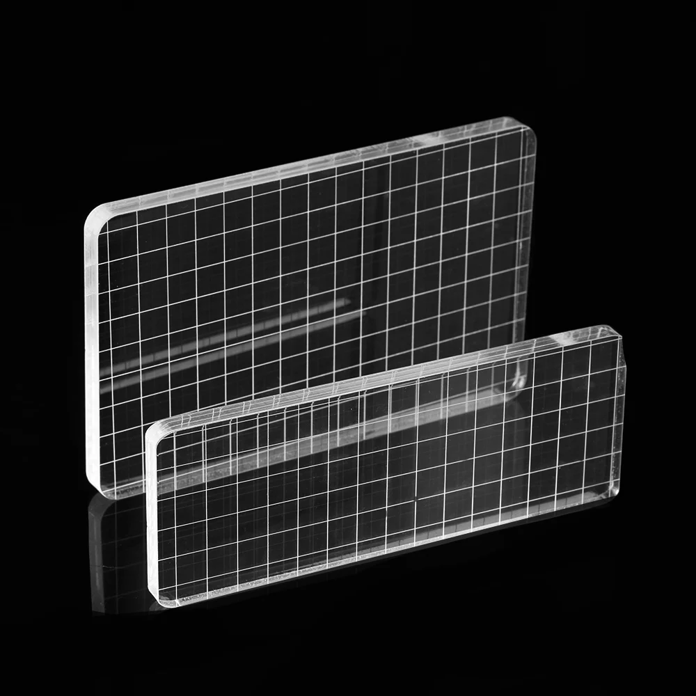 

1 Pc Clear Handmade Transparent Stamp Scale Acrylic Pad DIY scrapbooking Color Process Essential Tools stamp pad