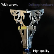 4 шт цветок Паттен хром угловой металлический диван ноги Европейский стиль ножки стола ножки мебели 10 см