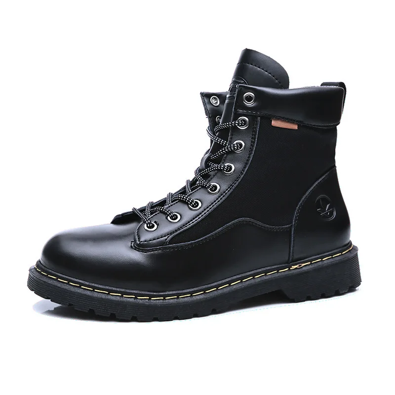 

Masorini Men Winter Boots Men Doc Snow Boots Leather Shoes Military Work Footwear Motorcycle Boots Botas Hombre WW-787