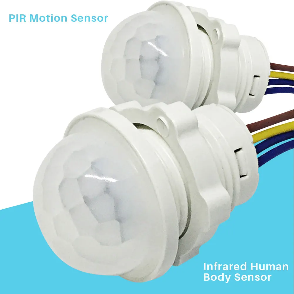 Инфракрасный светильник с PIR датчиком движения, для помещений и улицы, с задержкой времени, домашний PIR переключатель, светодиодный, Высокочувствительный