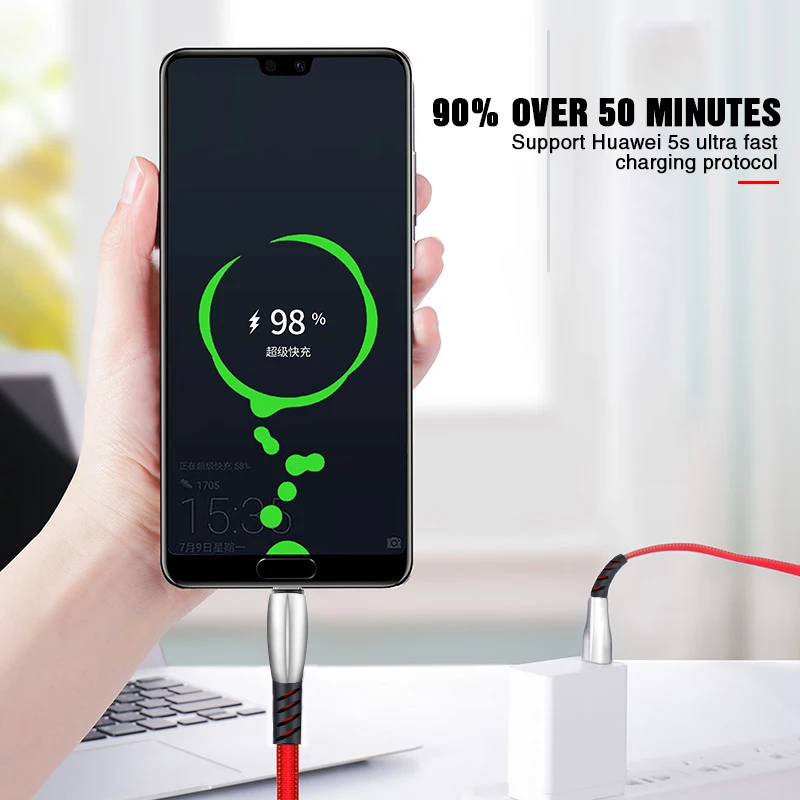 3A USB نوع C كابل ل سامسونج هواوي Xiaomi LG شاحن هاتف محمول يعمل بنظام تشغيل أندرويد سريع شحن نوع-C كابل سامسونج غالاكسي S9 s8 زائد S10
