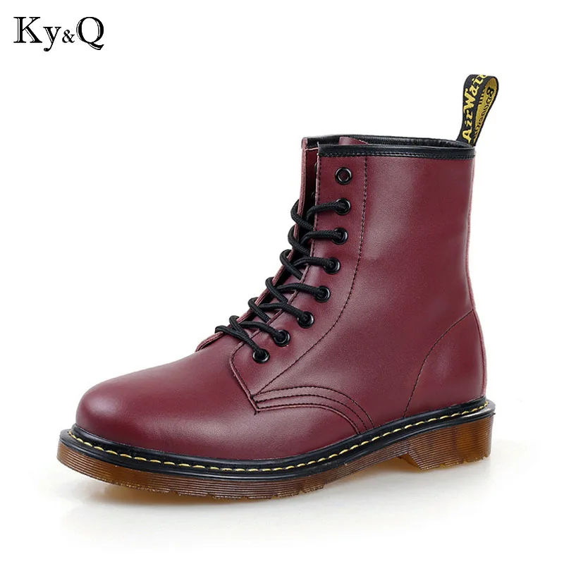 

2018 Winter Shoes Brand Martin Boots Women Boots Quality Work Boots Flat Heel Ankle Boots for Women plus size 35-42