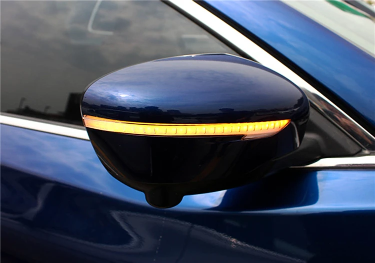 Зеркало заднего вида для боковой двери светодиодный динамический последовательный мигалка указатель поворота трендовый индикатор светильник для nissan qashqai