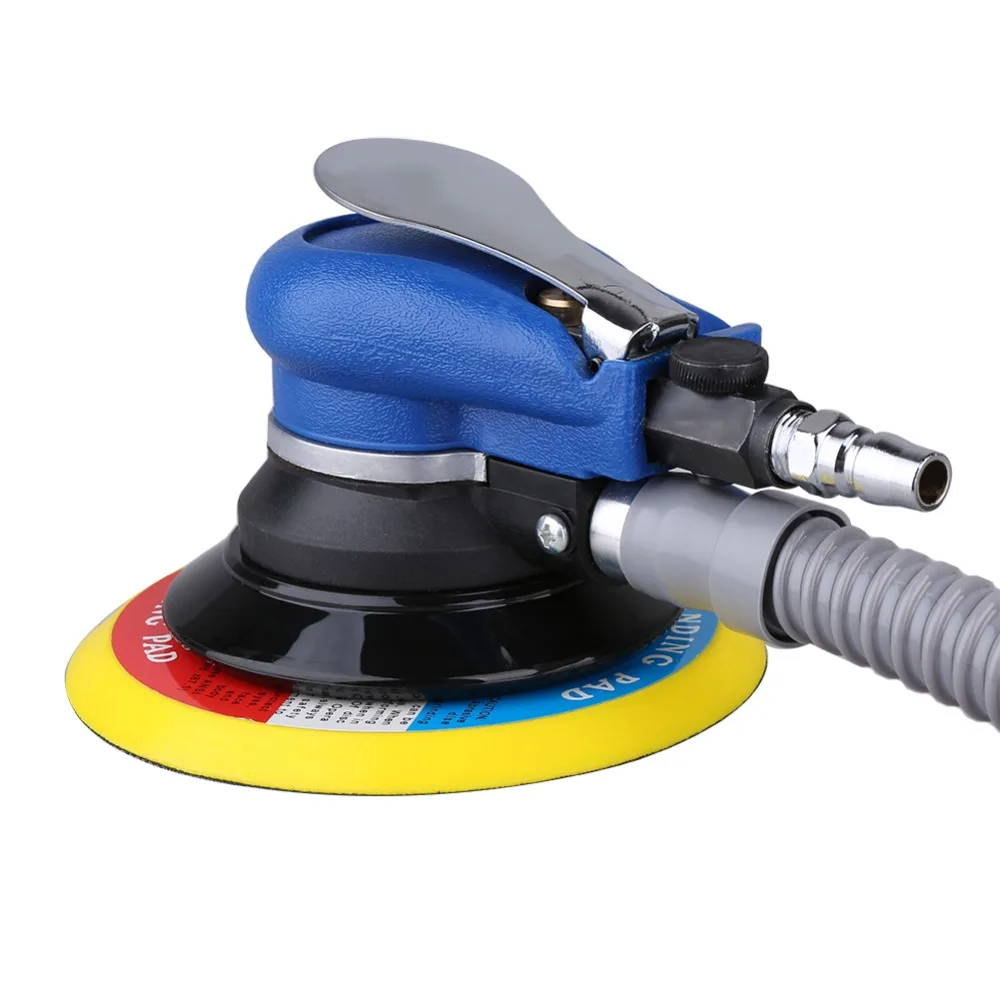 Qiilu Air Palm Orbital Sander 5in-Air Random Orbital Vacuum Sander Round Air Palm Random Orbital Sander 9000RPM Pneumatic Polisher Hand Sanding Tool Qiilu Air Palm Orbital Sander 5in-Air Random Orbital Vacuum Sander Round Air Palm Random Orbital Sander 9000RPM Pneumatic Polisher Hand Sanding Tool