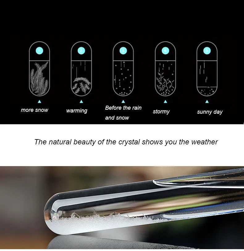 Billige Neue Klar Regen Glas Wetter Prognose Flasche Mini Flüssigkeit Sanduhr für Home Office Decor Kunst Handwerk Ornamente