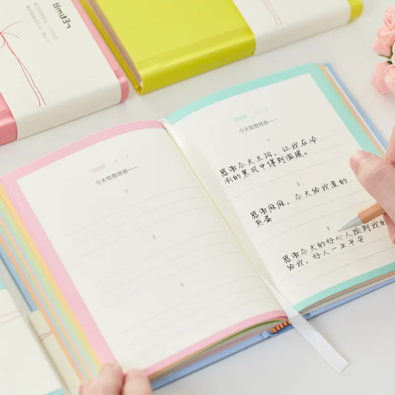 creative a6 portable gratitude journal hardcover notebook cute