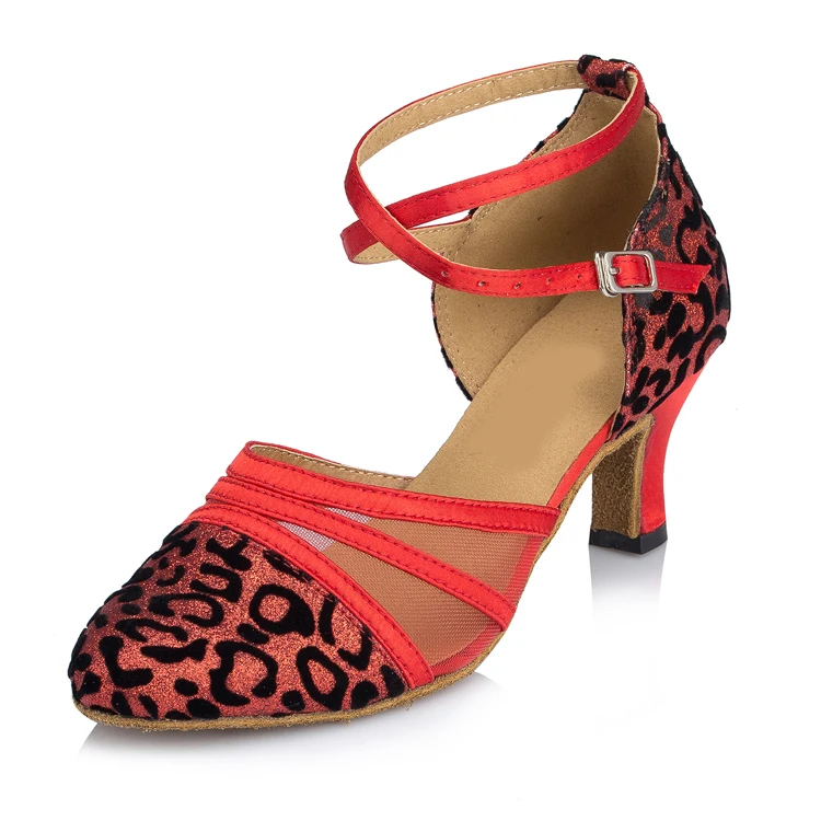 Elisha Dance Shoe Customized Heel Women's Red Closed Toe