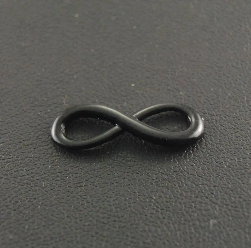 10pcs Alloy Black Infinity Charms Connector "8" Charm