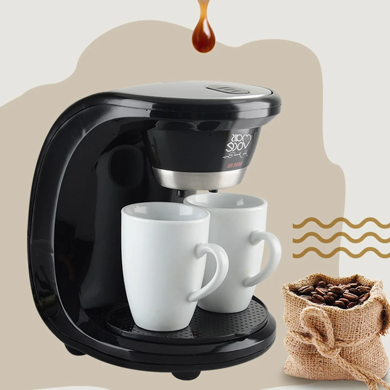 500 Вт 2 чашки капельный Кофе чайник Электрический Автоматическая Эспрессо Кофе машина для домашнего кафе американский