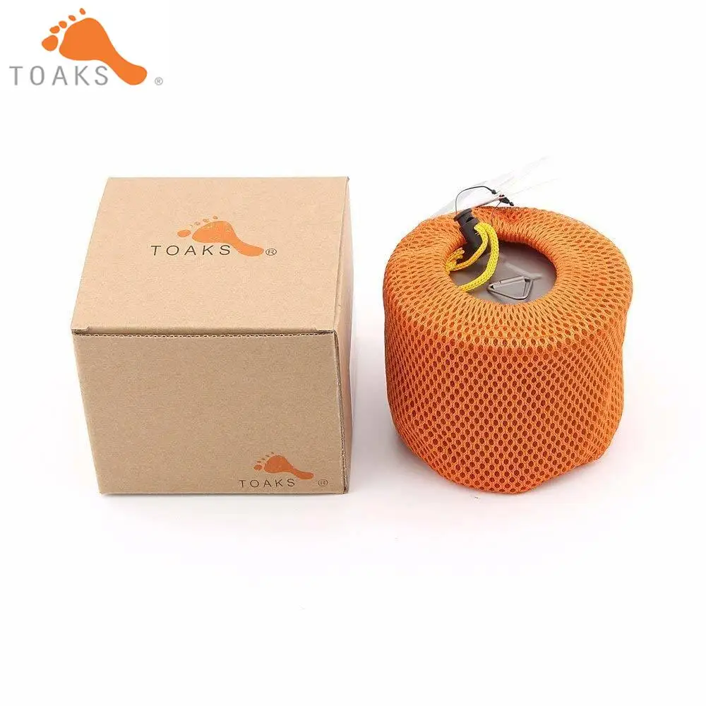 TOAKS olla-550 de titanio puro taza ultraligero al aire libre de taza con tapa y mango plegable de Camping de utensilios de cocina 550 ml 100g