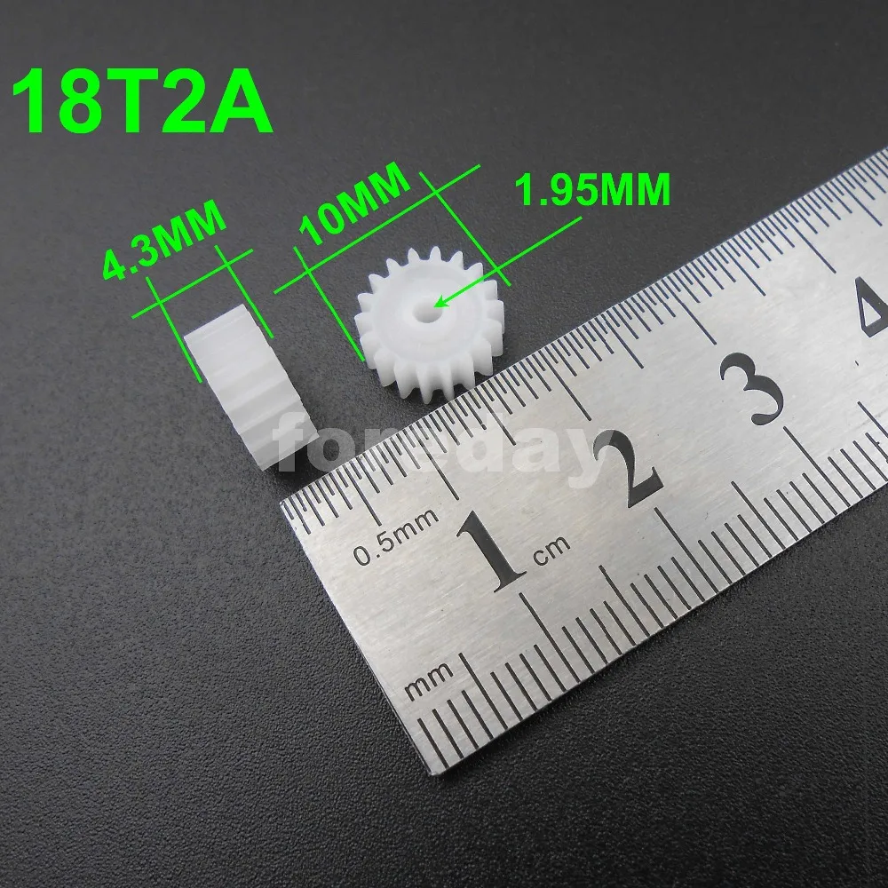 Plastic Spur Gear Pinion 0.3M 0.4M 0.5M 0.3 0.4 0.5Modulus Bore Hole 0.8MM 1MM 2MM 7 8 9 10 11 12 13 14 15 16 18 Teeth 20Pcs/Lot