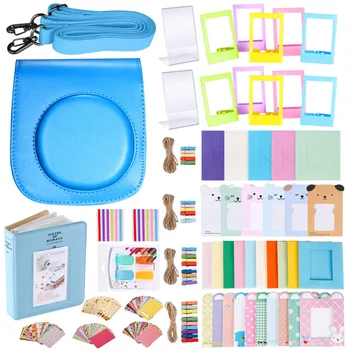 

Neewer 56-in-1 Accessory Kit for Fujifilm Instax Mini 70 (Blue): Camera Case with Adjustable Strap+Various Frames+Book Album,ETC