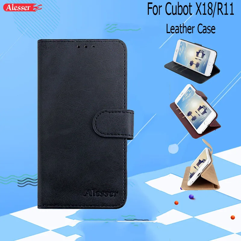 Alesser For Cubot X18 Leather Case Flip Cover With sticker Cellphone Protective Case For Cubot R11 Wallet Case Phone Accessory Alesser For Cubot X18 Leather Case Flip Cover With sticker Cellphone Protective Case For Cubot R11 Wallet Case Phone Accessory