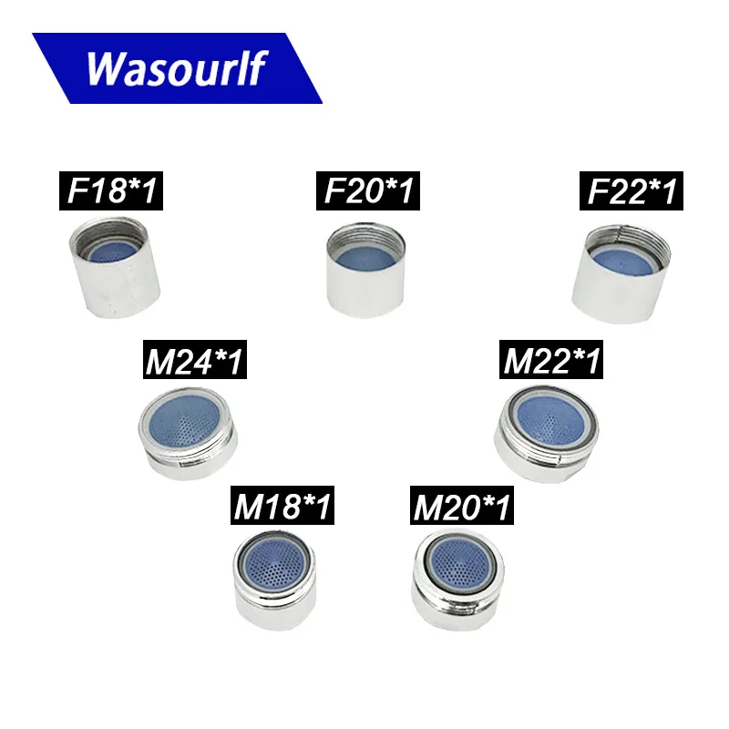 

Wasourlf M18 M20 M22 M24 Water Saving Aerator for Faucet Tap 4L Brass Shell