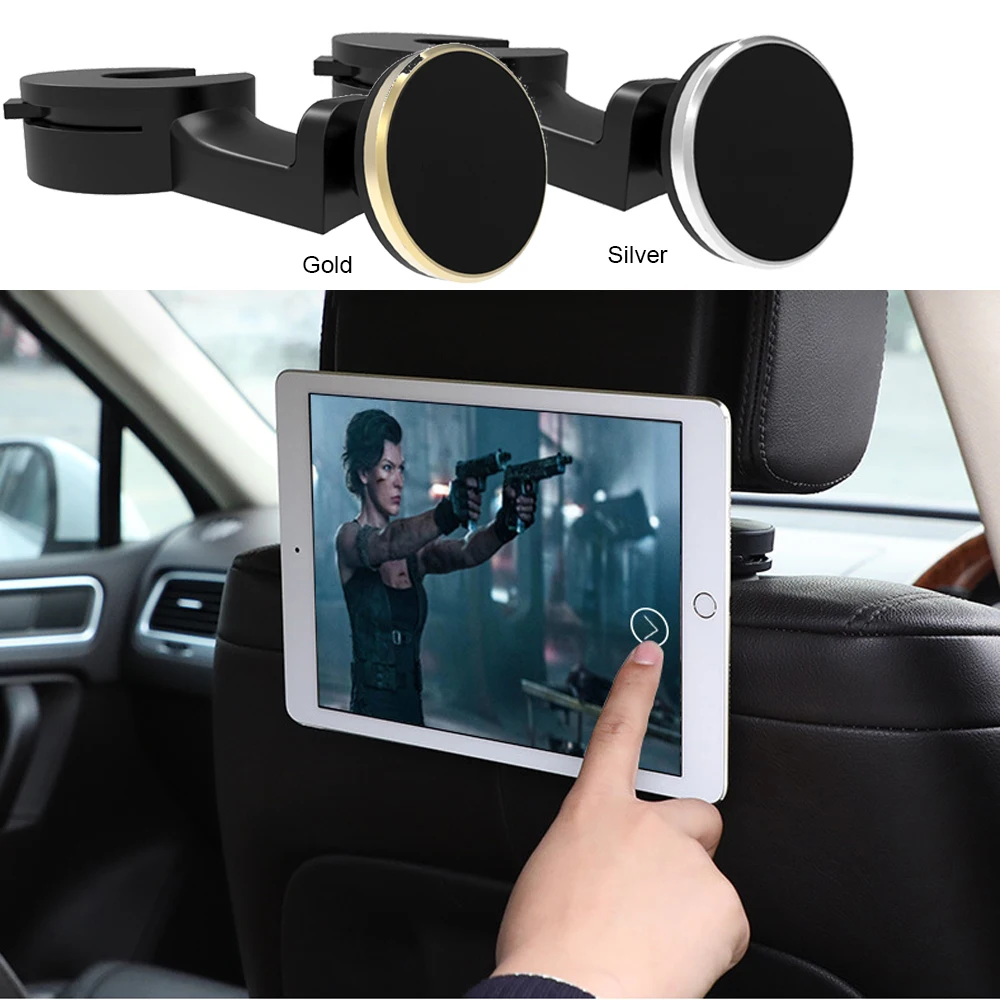 magnet Car Back Seat Headrest Mount Holder For iPad 2 34 Air 1 2 ipad mini 1234 SAMSUNG Mipad 2 Tablet PC Stands Bracket (3)
