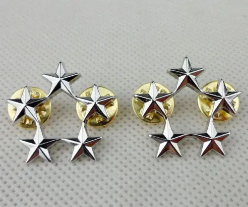 US ARMY OFFICER 5 STAR GENERAL RANK BADGES WW2 MILITARY PIN INSIGNIA 