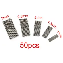 50 PCS Twist Drill Bit 1 / 1.5 / 2 / 2.5 / 3mm Drill Bits High Carbon Steel Wood Drills For Wood Plastic Aluminum Power Tool Set 50 PCS Twist Drill Bit 1 / 1.5 / 2 / 2.5 / 3mm Drill Bits High Carbon Steel Wood Drills For Wood Plastic Aluminum Power Tool Set