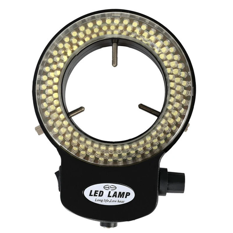 

144 LED Ring Light Adjustable illuminator Lamp for Stereo Microscope + Adapter, Black