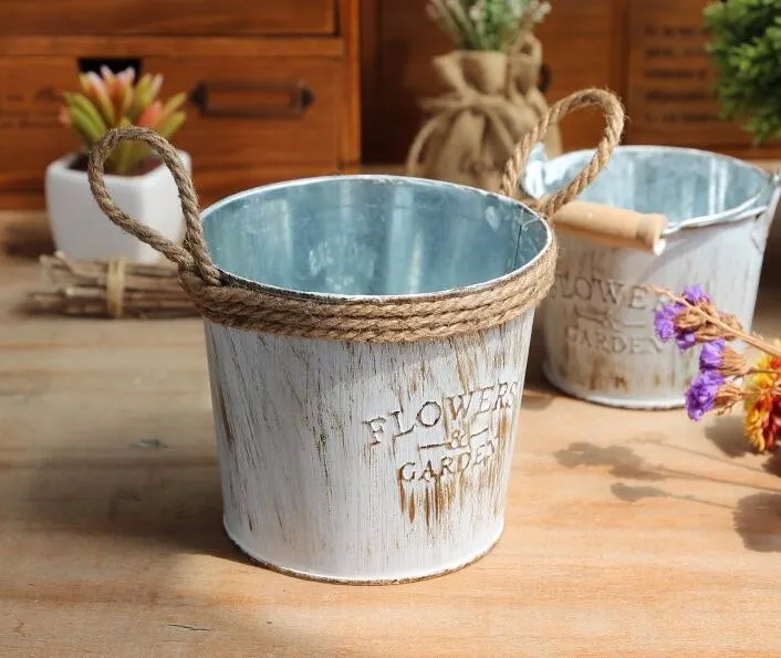 Винтажная металлическая ваза для искусственных цветов для хранения растений, Свадебный декор, украшение для дома, сада, Рождества