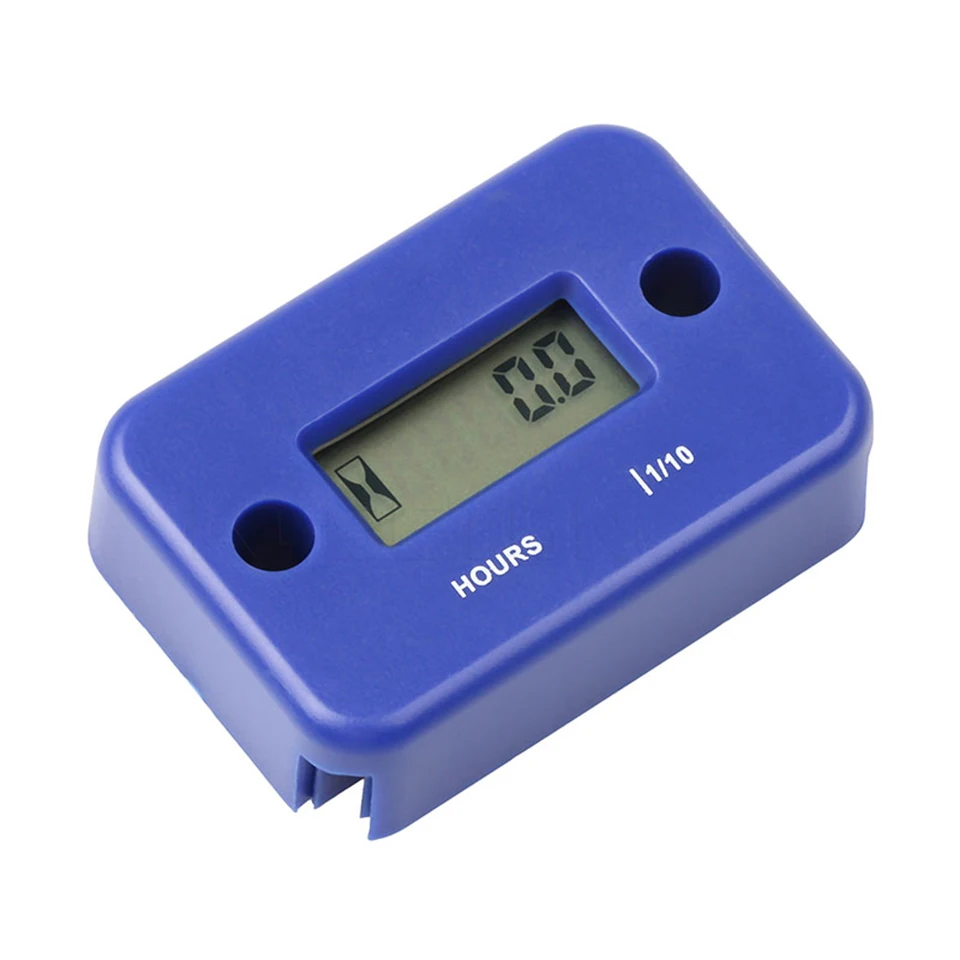 Compteur D'Heures Numérique LCD Inductif NInE-ROnG – Étanche IP68 Pour Tondeuses, Motos, Bateaux, Générateurs & Moteurs 2 Temps/4 Temps