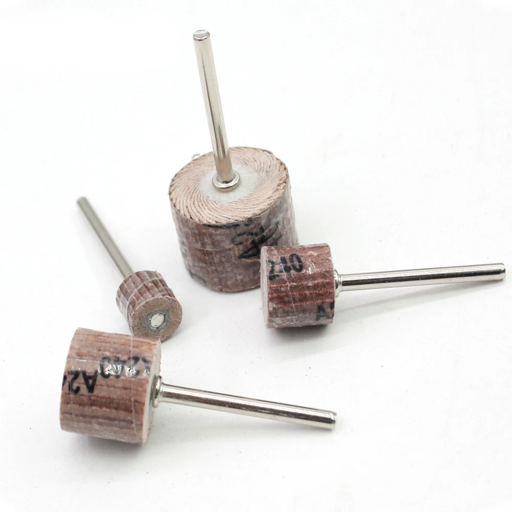 Freeshipping 10 pcs sand paper polishing bits abrasive mops-wheel spindle mops sand paper wheel mounted flap wheels