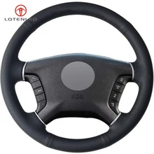 LQTENLEO черная искусственная кожа DIY чехол рулевого колеса автомобиля для Mitsubishi Pajero 2007- Galant 2008-2012 Zinger 2008-2011