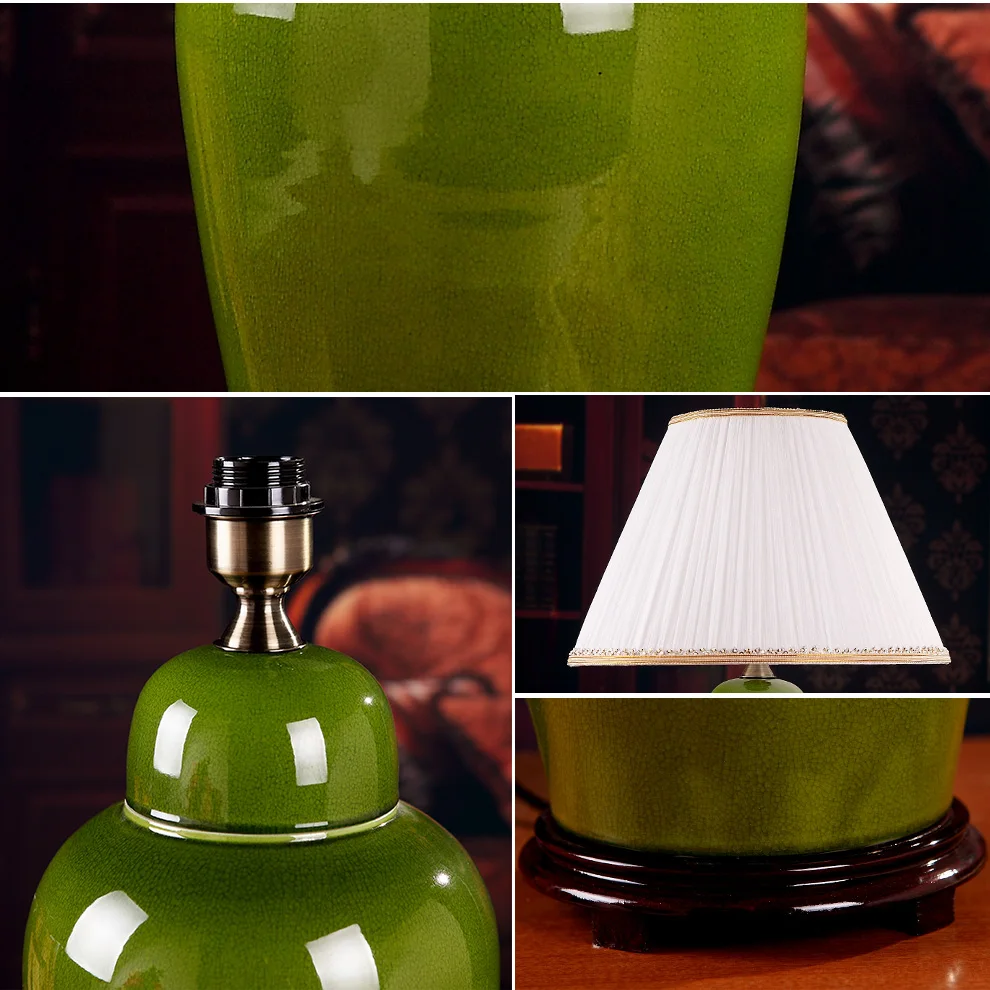 green China Antique Living Room Vintage Table Lamp Porcelain Ceramic Table Lamp wedding decoration ceramic table lamp (5)