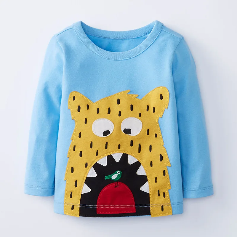 

New Autumn Monster Print Baby Boys Long Sleeve T Shirts Toddler Kids Clothing Children's Clothes T Shirts For Babies 2-7Years