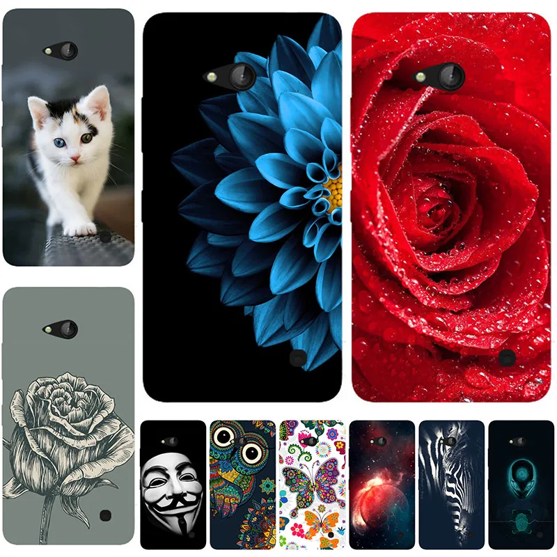 Июнь новый стиль для Nokia Lumia 730 735 задняя крышка растения оригинальные мягкие