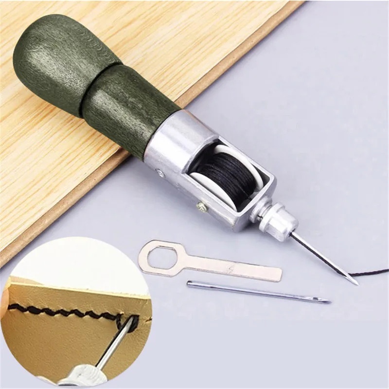 

1 set Leather Craft Tool Super Carving Wax Line Hand Made Leather Tools Art Needle Sewing Machine 133mm LBShipping