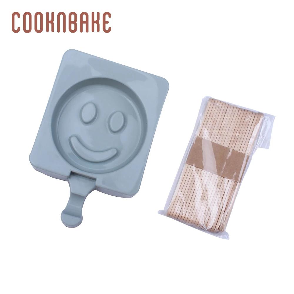 Силиконовая форма для мороженого COOKNBAKE силиконовая лица со смайликом поднос льда