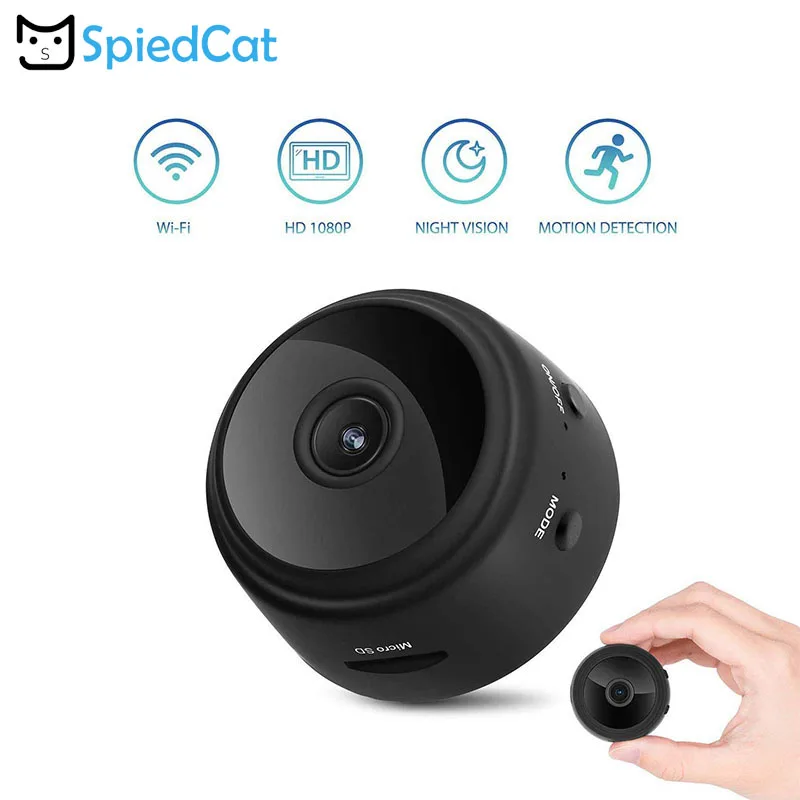 HD 1080P ночное видение WiFi Мини IP круглая камера Дистанционное управление