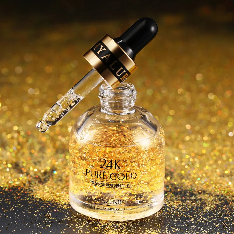 

30 Ml 24K Gold Six Peptides Serum 24K Gold+Hyaluronic Acid Serum Anti-Aging Moisturizing Skin Care Whitening Brighten Korean