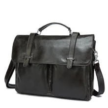 DALFR Cowhide Bags for Men 19 Inch European and American Style Briefcase Solid Messenger Bags Laptop Bags Genuine Leather