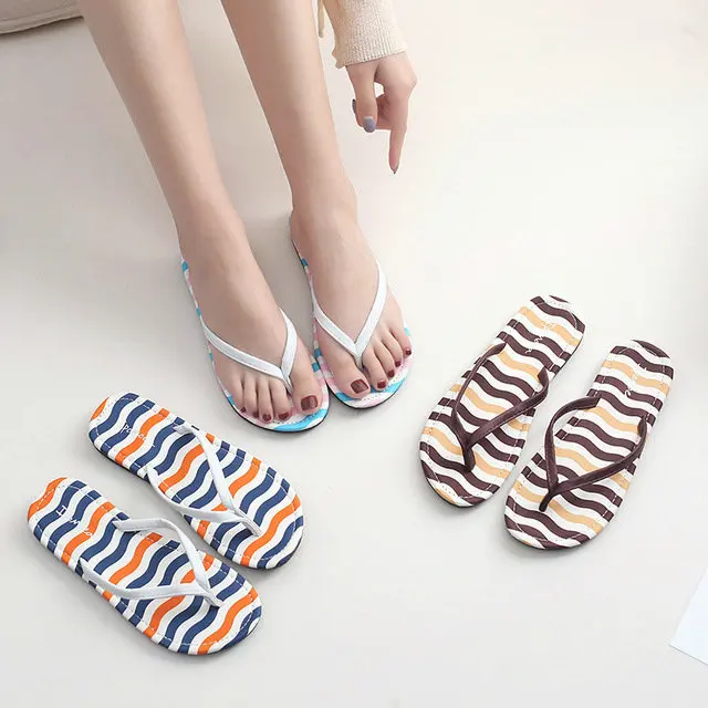 Womens Flip Flops Skid-proof Slippers Beach Sandals Comfort Summer Flip-flop Ladies Yoga Bar Joy Flip Flop (3)