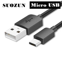 SUOZUN Micro USB Cable for Samsung/Xiaomi/HTC/Huawei, Fast Charging USB Data Cables for Android Mobile Phone Cable freeshipping