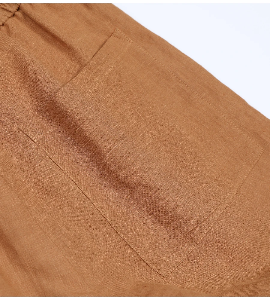 Демисезонные мужские брюки SIMWOOD, штаны из льна длиной до щиколотки, брюки с эластичным поясом на завязке,, штаны батальных размеров, 190095
