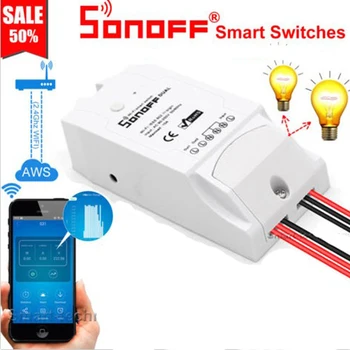 

Sonoff Dual 2CH Wifi Lights Switch Multi-Device Controlled Wifi Switch Control Two Devices Smart WiFi Wireless Smart Switch