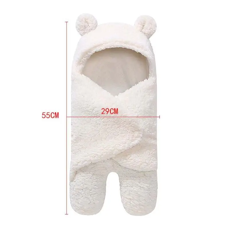 Одеяло для новорожденного ребенка пеленать обертывание плюш хлопок теплая мультяшная пеленания зимняя обертка детские постельные принадлежности полотенце одеяло