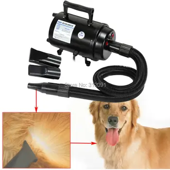 

(Ship from EU) Powerful 2800W Dog Blower Quiet Animal Groomming Blow Hair Dryer Quick Draw Great Groomer W/ 3 free Nozzles
