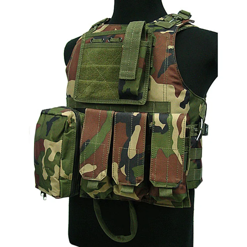 

Camouflage Hunting Military Tactical Jacket Wargame Body Molle Armor Hunting Vest CS Outdoor Jungle Equipment