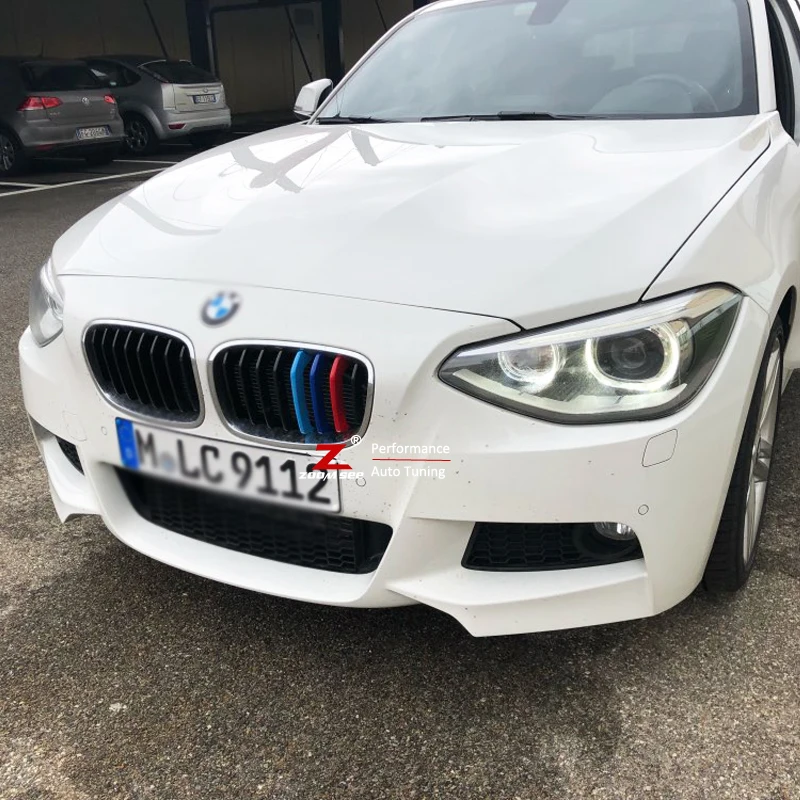 Для 2012- BMW 1 серия F20 F21(8 грилей) автомобильные аксессуары Передняя решетка M Sport Stripes Grill крышка декоративная наклейка